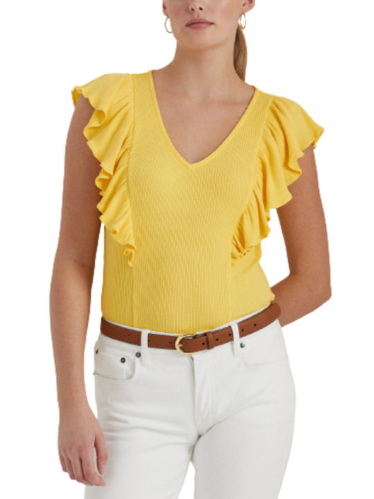 Ralph Lauren Αμάνικη Γυναικεία Μπλούζα Καλοκαιρινή Κίτρινη