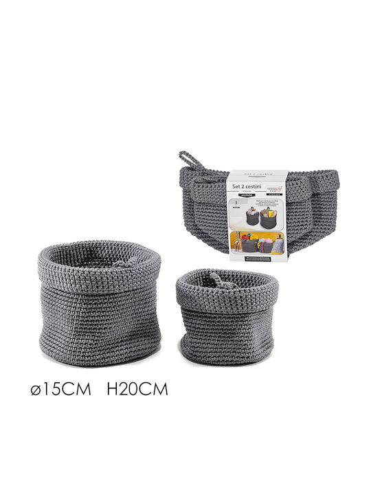 ArteLibre Set dekorative Körbe Grey 2Stück