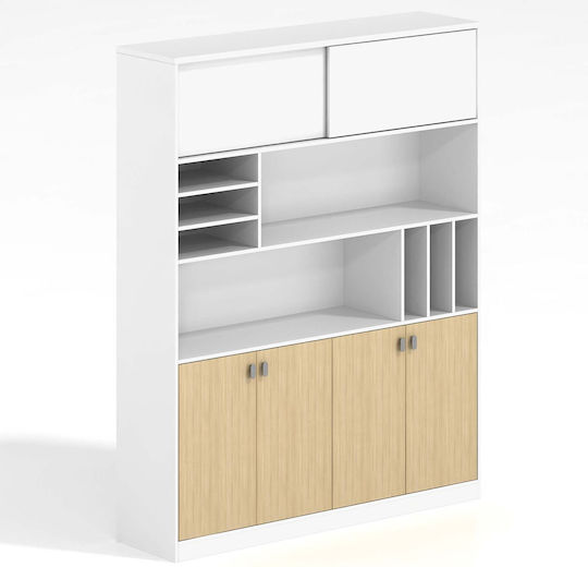 Βιβλιοθήκη Thesis Λευκή 160x40x200εκ.