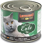 Leonardo Ente Nasses Katzenfutter für Katze in Dose mit Ente 400gr 07349