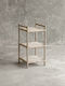 Ravenna Floor Bathroom Shelf Wooden with 3 Shelves 40x40x80cm