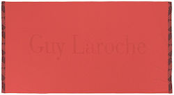 Guy Laroche Snap Beach Towel Cotton Coral 180x90cm.