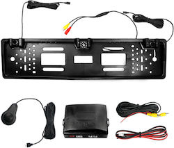 Car Parking System License Plate Frame CTC-220S with Camera Buzzer and 2 Sensors 40mm in Black Colour