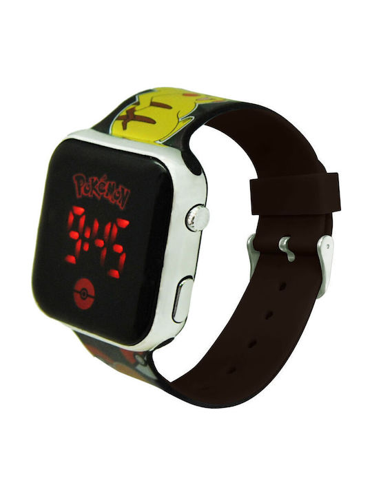 Kids Licensing Παιδικό Ψηφιακό Ρολόι 40mm Pokemon Μαύρο