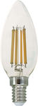 Diolamp LED Lampen für Fassung E14 und Form C35 Warmes Weiß 860lm 1Stück
