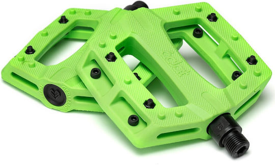 Eclat Contra Flat Bicycle Pedals Neon Green