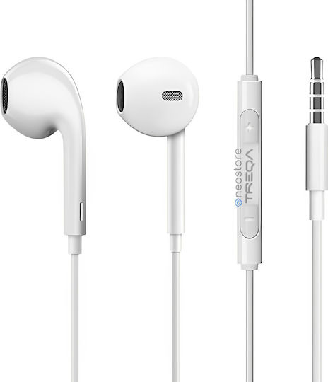 Treqa Earbuds Handsfree with 3.5mm Connector White