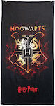 Warner Bros Hogwarts Παιδική Πετσέτα Θαλάσσης Μαύρη Harry Potter 140x70εκ.