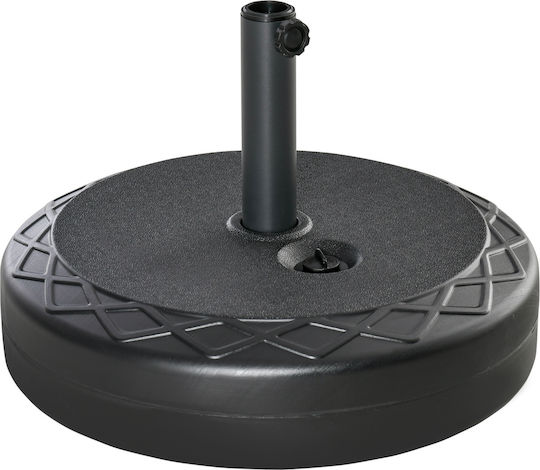 Outsunny Umbrella Stand made of Plastic in Black Color 55x55cm