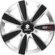 Versaco Car Hubcap Set Gtx Carbon with Suzuki Emblem 15" 4pcs Black