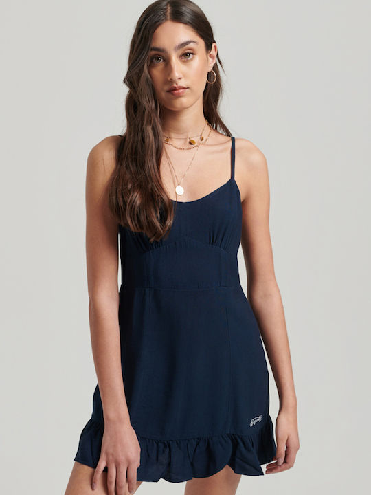 Sommer Mini Kleid Marineblau