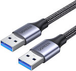 Ugreen USB 3.0 Cablu USB-A de sex masculin - USB-A de sex masculin Gri 2m 80791