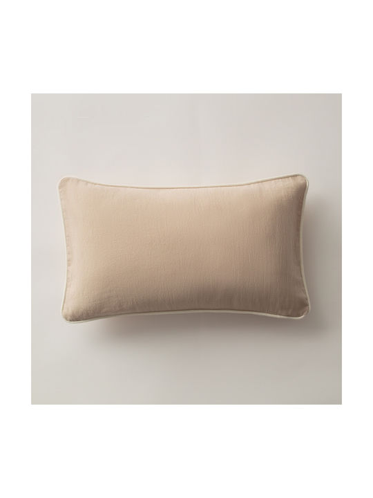 Gofis Home Decorative Pillow Case Valerie 381 100% Cotton 52 Willow Beige 30x50cm