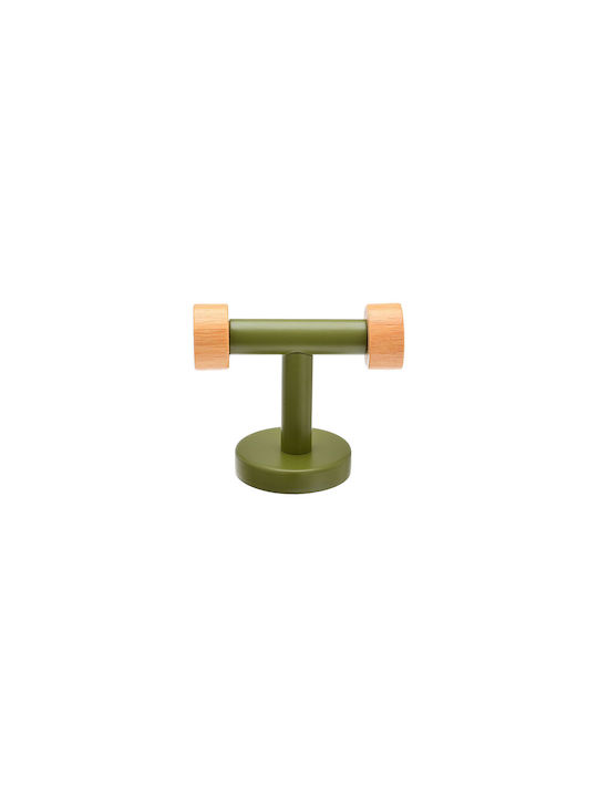 Estia Double Wall-Mounted Bathroom Hook Olive Green