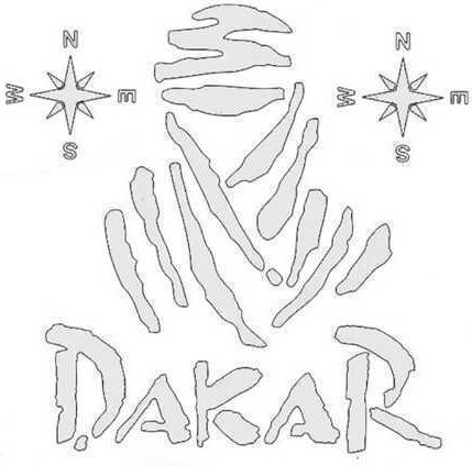 Moto Discovery Декоративни стикери Dakar Бял