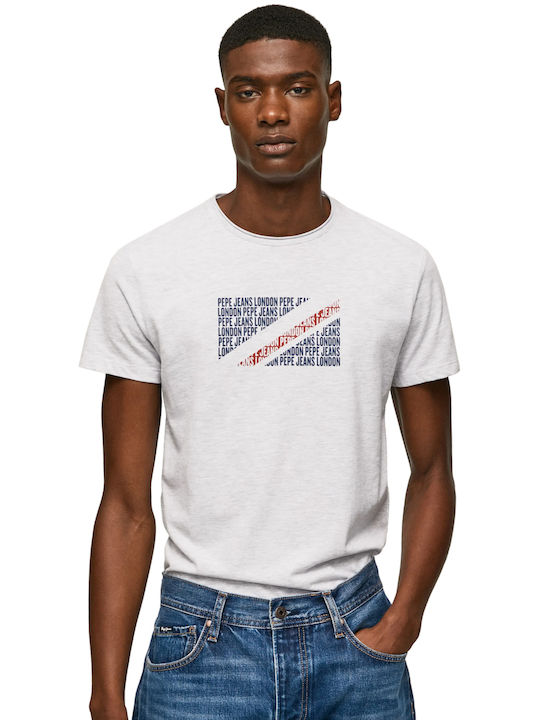 Pepe Jeans Raizo T-shirt Bărbătesc cu Mânecă Scurtă Alb