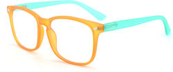 505 Glasses Dreigold Κοκκάλινα Γυαλιά Προστασίας Οθόνης Orange / Blue