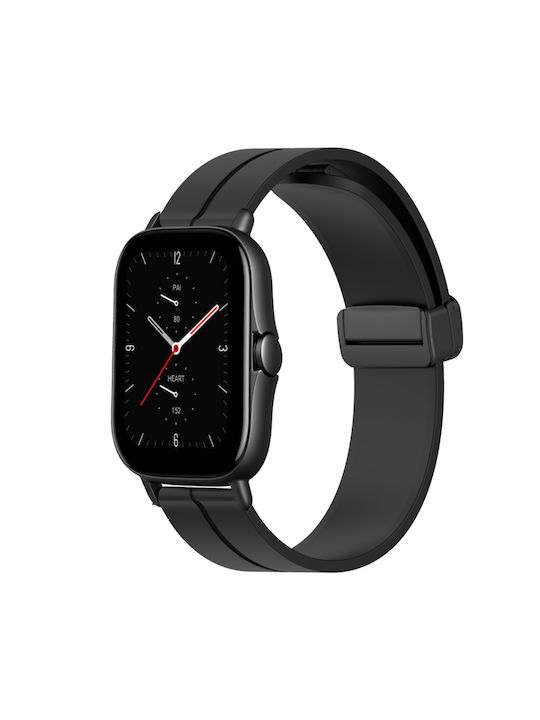 D-Buckle Armband Silikon Schwarz (Huawei Watch GT2 / GT3 (42mm) / GT3 Pro (43mm))