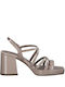 Tamaris Platform Patent Leather Women's Sandals Pink with Chunky Medium Heel 1-28366-20-253