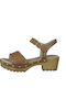 Leder Sandalen Tabac Braun