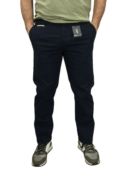 Double Trousers Chino Elastic Navy Blue