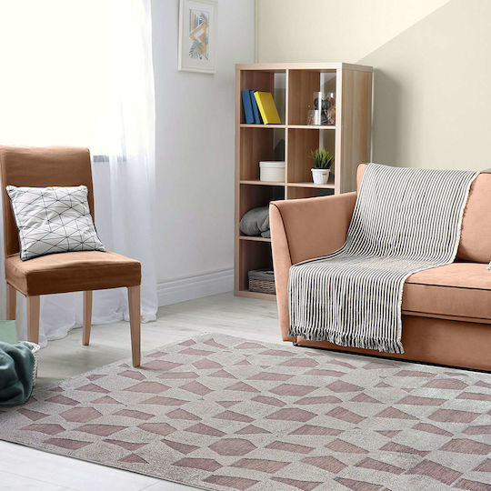 Beauty Home Set Timp de vară Covoare pentru dormitor Violet Gri 9955-ΣΕΤ 3buc