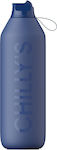 Chilly's Flasche Thermosflasche Rostfreier Stahl BPA-frei Whale Blue 1lt mit Stroh