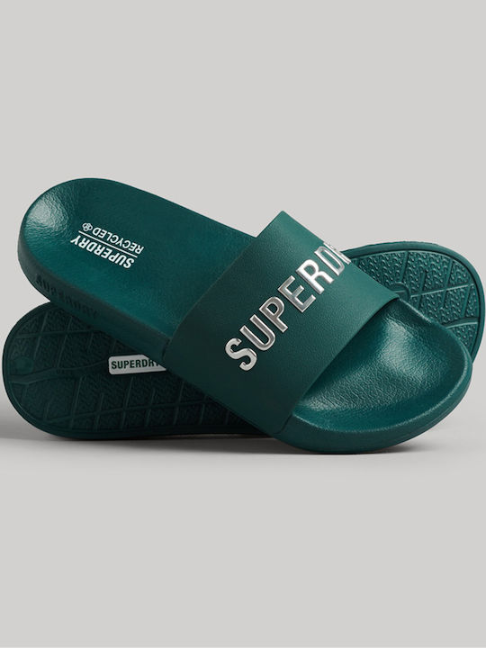 Superdry Ανδρικά Slides Πράσινα
