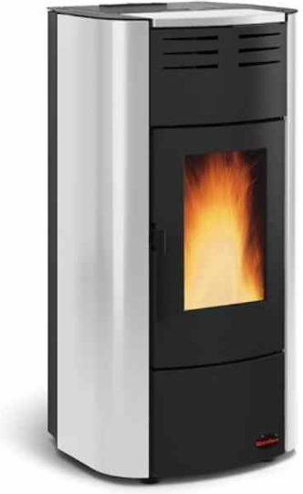 La Nordica Raffaella Idro H18 Σόμπα Pellet Αερόθερμη / Καλοριφέρ 21.7kW Ασημί