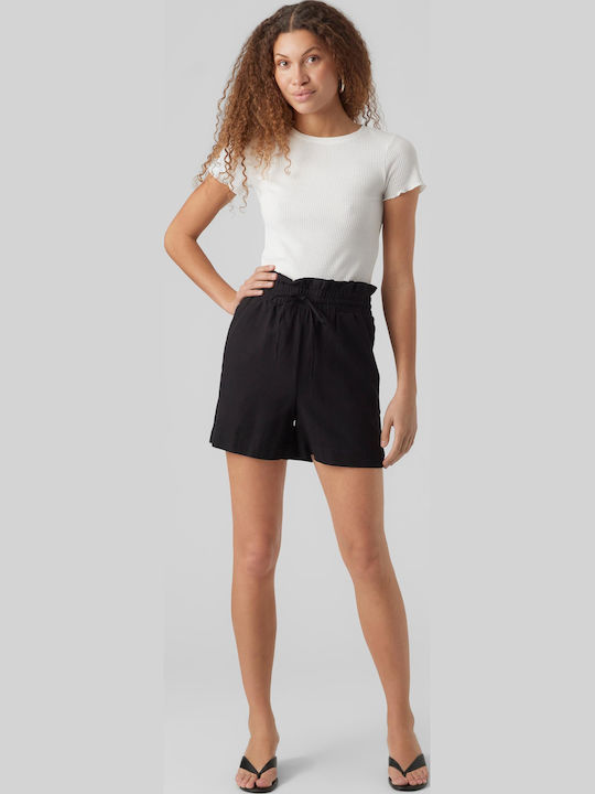 Femei Talie înaltă Pantaloni scurți Negru