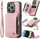 Caseme C20 Back Cover Πλαστικό με Υποδοχή για Κάρτες Ροζ (iPhone 14 Pro Max)