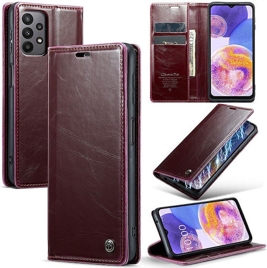 Caseme 003 Wallet Δερματίνης Μπορντό (Galaxy A23 4G / Galaxy A23 5G)