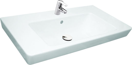 Roca Caserta Inset Sink Porcelain 80x45cm White