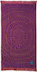 Greenwich Polo Club 3769 Beach Towel Cotton Purple with Fringes 180x90cm.