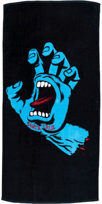 Santa Cruz Screaming Hand Beach Towel Blue 160x80cm.