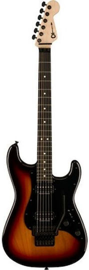 Charvel Pro-Mod So-Cal Elektrische Gitarre Stratocaster mit HH Tonabnehmerkonfiguration Three-Tone Sunburst
