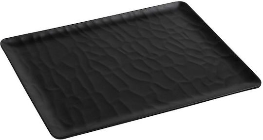 Espiel Wavy Matte Serving Platter Rectangular Black 32.5x26.5cm