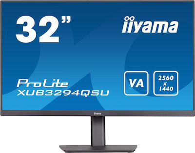 Iiyama ProLite XUB3294QSU-B1 31.5" QHD 2560x1440 VA Monitor with 4ms GTG Response Time