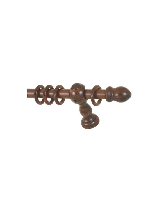 Wooden curtain rod OEM F23 Brown - 100cm