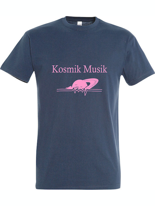 Tricou unisex "Kosmik Musik" din denim