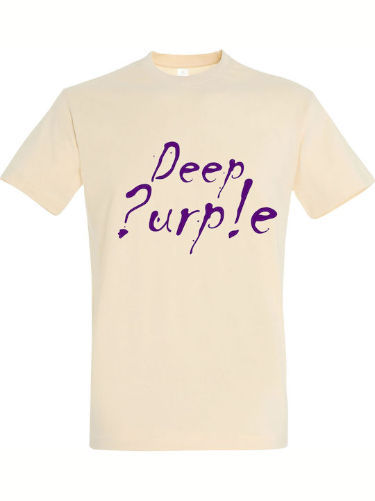 Tricou Unisex "Deep Purple" Crem