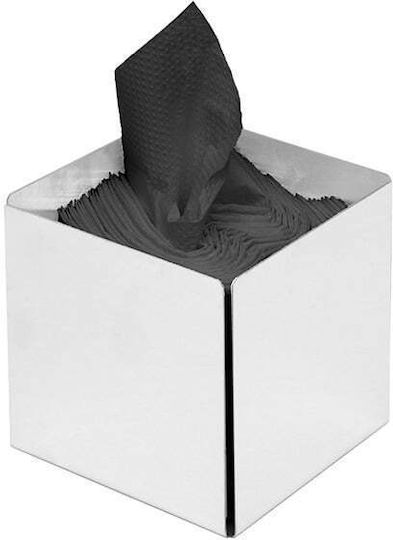 Pam & Co Държач за кърпички Метална Бяла 13x13x13см 123-033