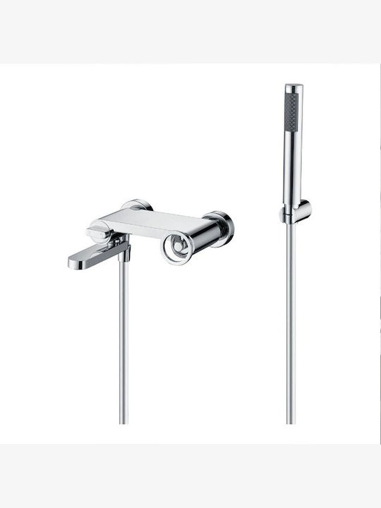 Excel Fuego Mischung Bade- / Duscharmatur Badewanne Komplettes Set Silber