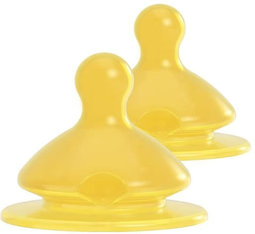Nip Silicone Baby Bottle Teats Medium Flow for 6+ months 2pcs