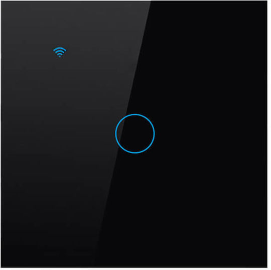 Coolseer Wifi Light Vertieft Berührungswandschalter Wi-Fi Beleuchtung Einweg mit Rahmen Schwarz