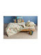 Charalambidis Textiles Sheet Set Single from Cotton & Polyester Beige 160x260cm 3pcs