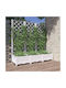 vidaXL Planter Box Plastic White 120x40x121.5cm.
