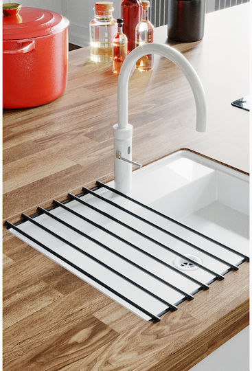 Tekno-Tel Grătar Pentru Chiuvetă Metalic Negru 25x40x2cm