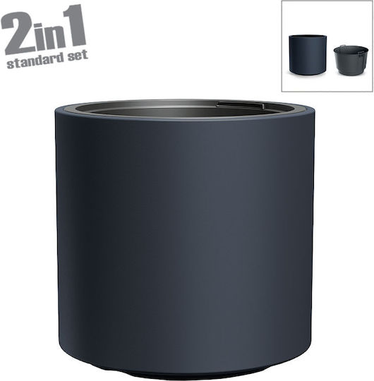 Marhome Heos Саксия Пластмаса Черен 46.8x46.8x45εκ.