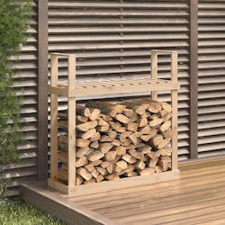 vidaXL Ξύλινο Κουτί Αποθήκευσης Ξύλων 110x35x108.5cm Μπεζ